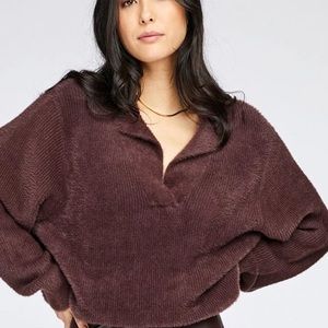 Gentle fawn fuzzy sweater
